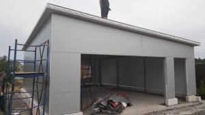 гараж из сэндвич панелей