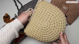 АКТУАЛЬНЫЕ ВЯЗАНЫЕ СУМКИ ОСЕНЬ-ЗИМА / сумка крючком из шнура