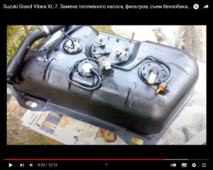 Suzuki Grand Vitara XL-7. Замена топливного насоса, фильтров, съем бензобака. Чистка, Покраска..mp4