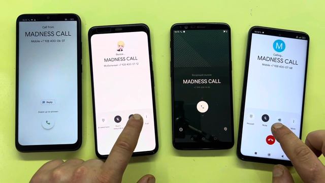 Xiaomi Redmi Note 9S & Xiaomi 9C NFC Calling Google Pixel 4XL Vs OnePlus 5T / Madness Incoming Call смотреть онлайн
