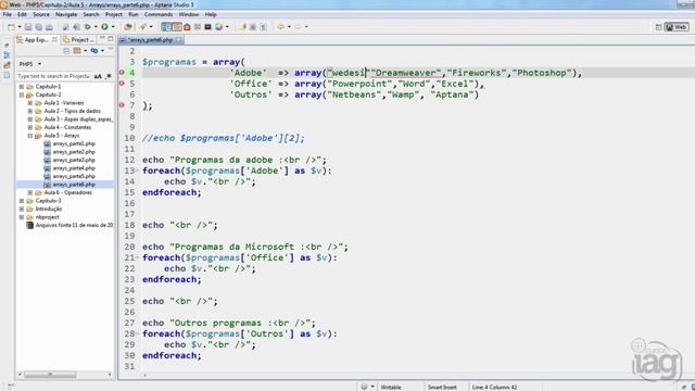 php5 CAPÍTULO 2 AULA 13 Arrays parte 6 смотреть онлайн