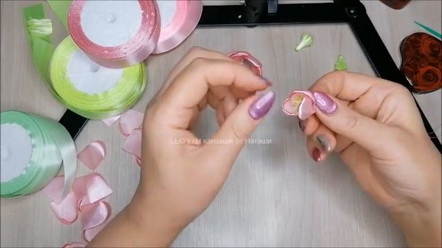 ??? Цветочные корзиночки на резиночках ? DIY Satin Ribbon flowers ? How to make ribbon crafts ??? смотреть онлайн