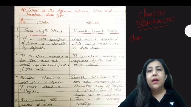 Difference Between CHAR and VARCHAR in SQL | Most Important Theory Questions | Anjali Luthra смотреть онлайн