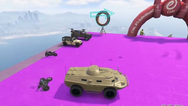 GTA 5 Catwoman & Super Heroes Motos, Trucks & Tanks Ragdoll Track Motorsiklet, Kamyon, Araba Parkur смотреть онлайн