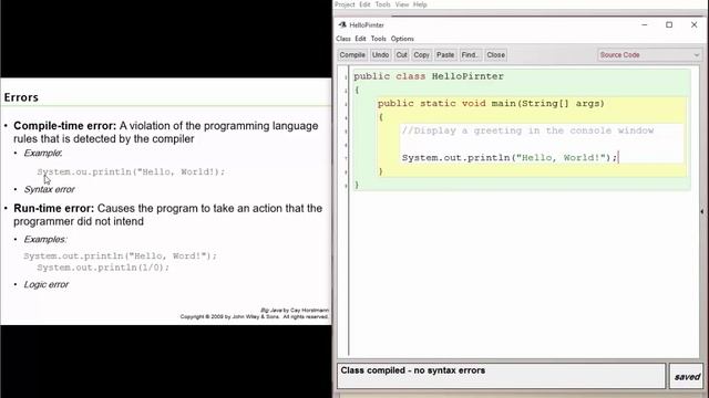 Big java 1.7: Errors смотреть онлайн