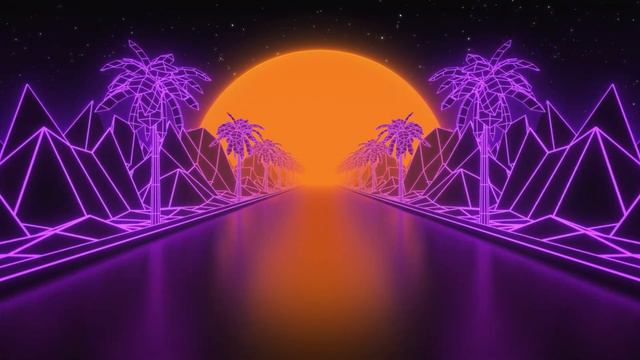 Palm Trees with Night Sun Background 4K Vj Loop Video | No Copyright Background Video смотреть онлайн