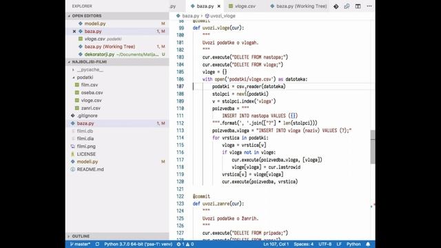 Ustvari bazo s CSV Python смотреть онлайн