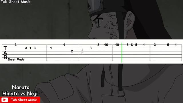 Naruto OST - Hinata vs Neji Guitar Tutorial смотреть онлайн