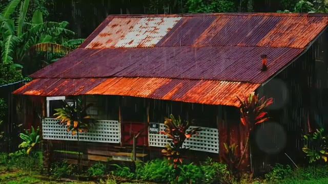Засыпать менее чем за 3 минуты из за сильного дождя по жестяной крыше, шум дождя 10 часов смотреть онлайн