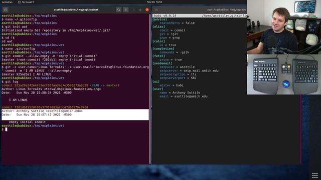 git commit as someone else? (intermediate) anthony explains #373 смотреть онлайн