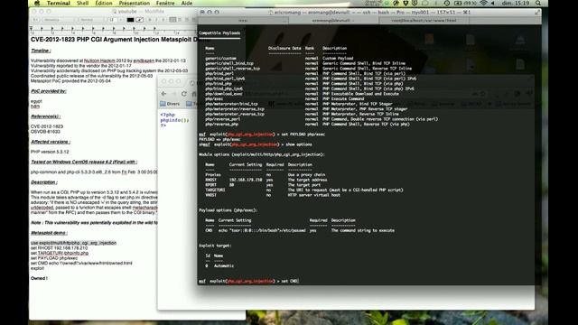 CVE-2012-1823 PHP CGI Argument Injection Metasploit Demo смотреть онлайн