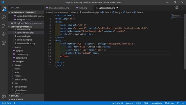 Laravel 7 Tutorial - File Upload смотреть онлайн