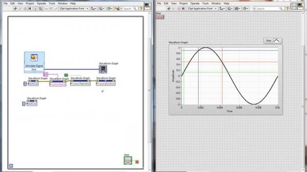 How to use Cursor in Waveform Graph  of LabView Software