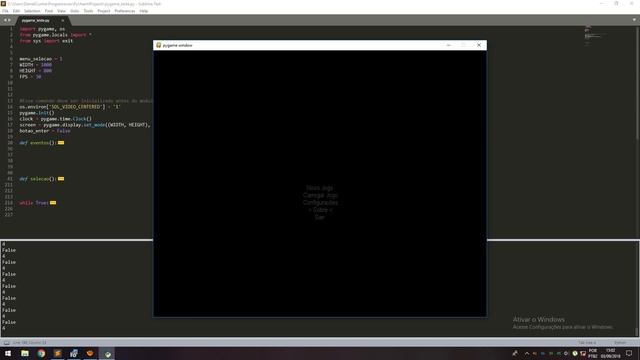 Menu básico usando Python e Pygame com maquina de estado смотреть онлайн
