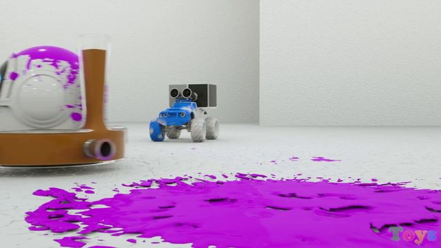 Learn Colors while Playing with Paint (Max the Glow Train, Jake the Fire Truck and Friends) - TOYS смотреть онлайн