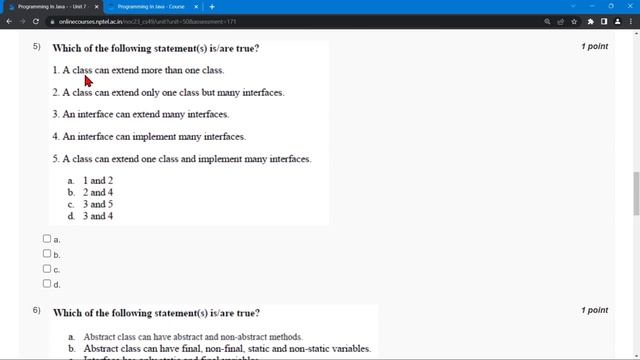 NPTEL Programming In Java WEEK 5 Quiz Assignment Solutions? | Swayam Jan 2023 | IIT Kharagpur смотреть онлайн