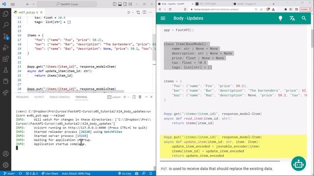 FastAPI Curso: 118 INTRO a Actualizaciones en el Body con la Operación PUT смотреть онлайн