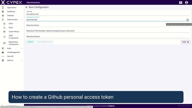 4.6 CYPEX Authentication: Repository Configuration | CYBERTEC PostgreSQL Rapid App Dev смотреть онлайн