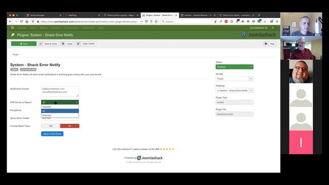 Shack Error Notify: The best Joomla extension to detect and report site errors смотреть онлайн