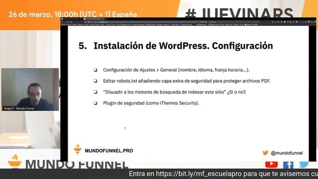 Cómo crear una Escuela Online [profesional] con WordPress ?. #Juevinars Mundo Funnel смотреть онлайн