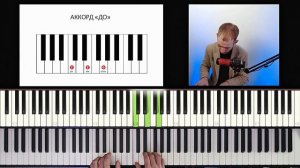 Урок 3. Простейший аккомпанемент: левой нота, правой аккорд. Уроки фортепиано для начинающих.