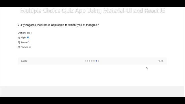 Multiple Choice Quiz App Using Material UI and React JS смотреть онлайн