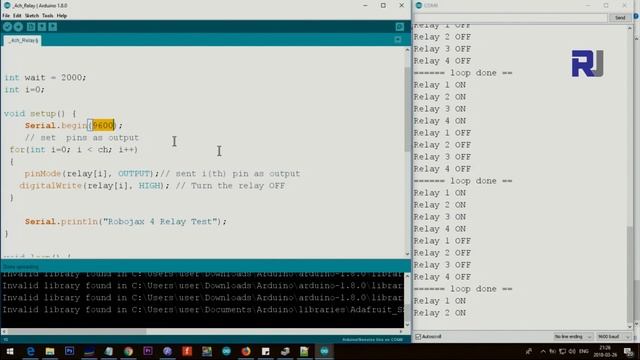How to use 4 channel Relay to control AC load with Arduino code смотреть онлайн
