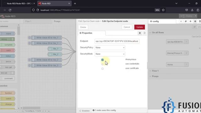 005 | Write/Update Multiple Tag Values of Prosys OPC-UA Simulation Server from Node-RED Dashboard | смотреть онлайн