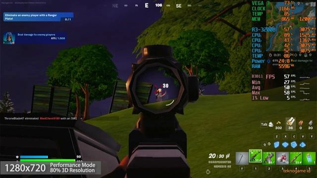 Fortnite Chapter 5 | AMD Ryzen 3 3200U Vega 3 смотреть онлайн