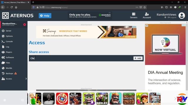 How To Share Minecraft Server Access ? (Aternos) смотреть онлайн