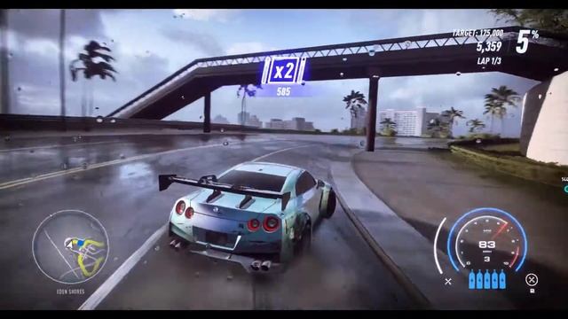 NFS HEAT / NISSAN GTR DRIFT BUILD! need for speed Nissan drift car customization and game-play. смотреть онлайн