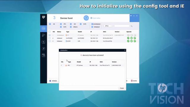 TUTORIAL - How to initialize using config tool and IE - TechVision смотреть онлайн