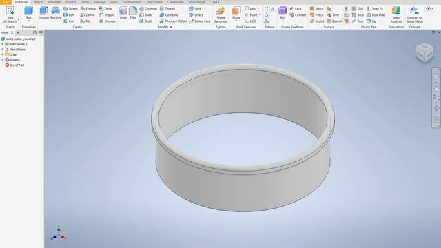 Уроки Inventor - Формы для печенья - Inventor Tutorial - Cookie Mold смотреть онлайн