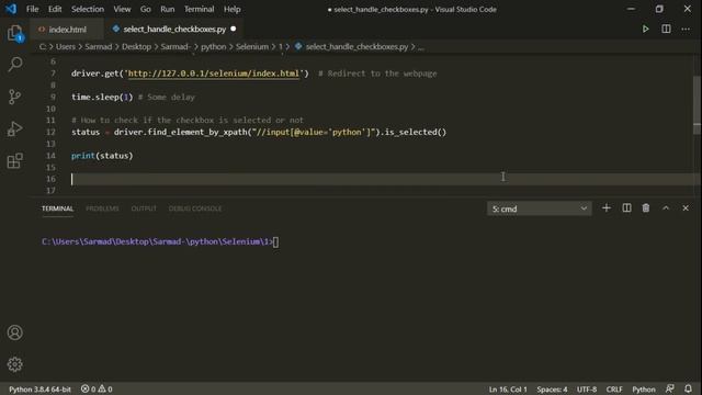 SELENIUM PYTHON FOR WEB AUTOMATION TEST AUTOMATION HOW TO HANDLE HTML CHECKBOXES смотреть онлайн