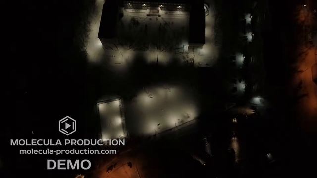Модернизация уличного освещения - рекламный клип снятый с квадрокоптера в Томске зимой ночью в -18` смотреть онлайн