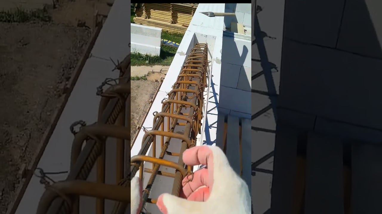 Установка газобетонных перемычек из U-блоков смотреть онлайн