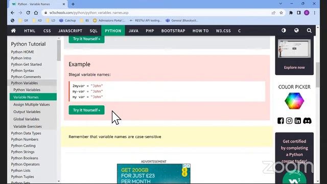 Python For Kids Class 3: Variable Names смотреть онлайн