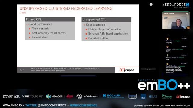 emBO++ 21 - René Glitza - Unsupervised Federated Learning смотреть онлайн