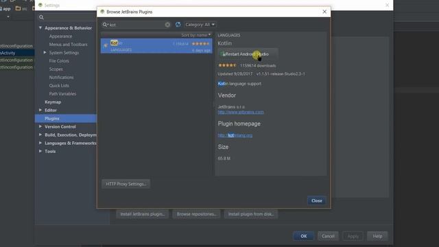 Install and Configure Kotlin Plugin in Android Studio смотреть онлайн