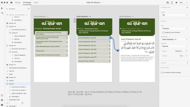 Prototype Wireframe Android App (Index Of Alquran) with Adobe XD смотреть онлайн