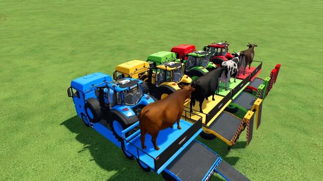 TRANSPORTING COLORED AUDI R8 WITH LAMBORGHINI URUS - Farming Simulator 22 смотреть онлайн