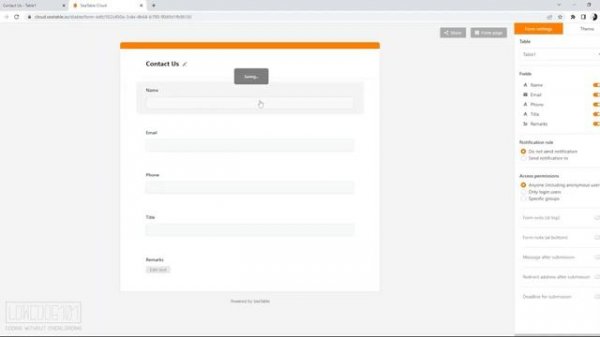 Create a web contact form in 5 minutes with SeaTable
