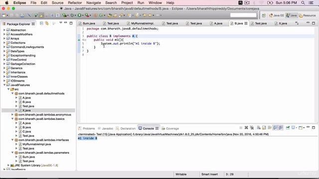 Java 8 Features Part 10 - Diamond Problem with Default Behavior смотреть онлайн