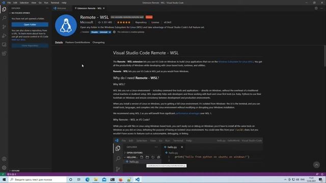 WSL2 + Visual Studio Code. Как работать с файлами прямо в подсистеме смотреть онлайн