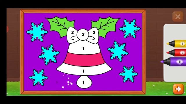 Christmas bell painting games ? Paint By Numbers Game For Kids ➡ Kids Learn Game Must See! смотреть онлайн