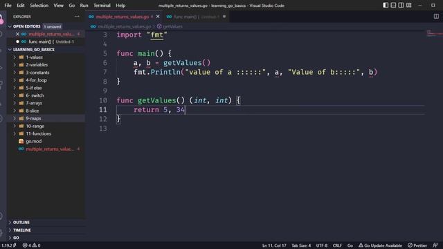 12 - How function returns multiple values in Golang explained (Urdu/hindi) смотреть онлайн