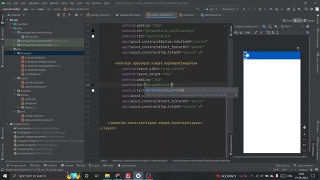 How to Create Custom ActionBar or Toolbar | Android Studio | Kotlin |Vivek Nagwanshi смотреть онлайн