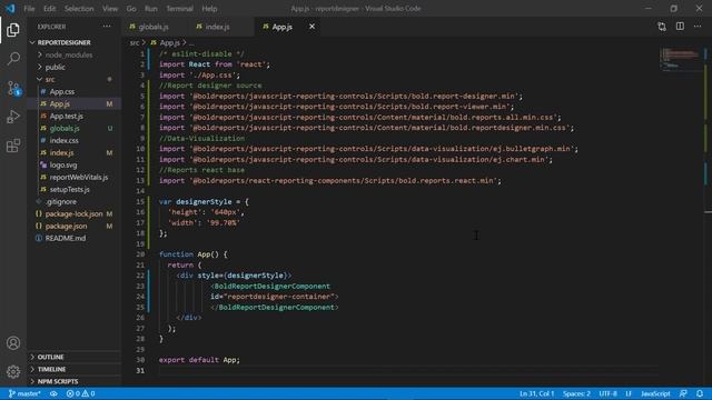 Add Report Designer Component to a React Application смотреть онлайн