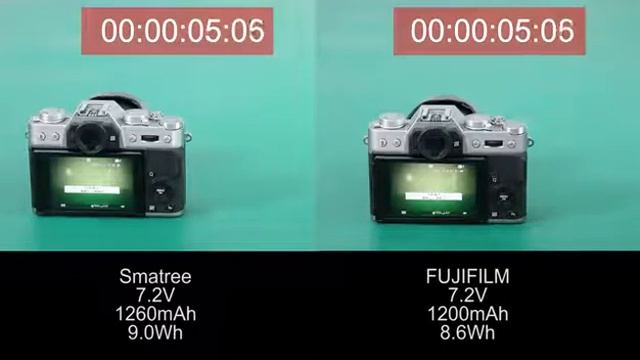 Comparison Battery Smatree NP-W126 vs Fujifilm NP-W126 смотреть онлайн