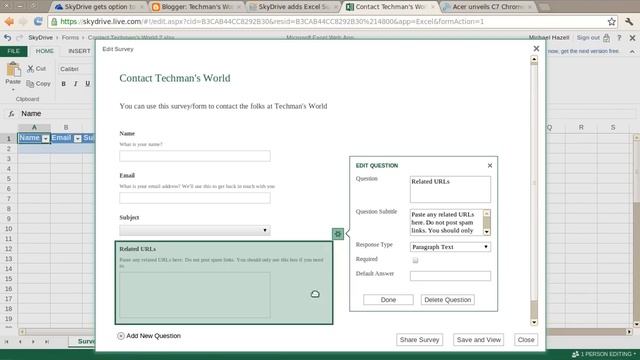 Using the Excel Survey Web App on SkyDrive смотреть онлайн